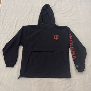 Indiana Hoosiers Black Pullover Windbreaker Jacket